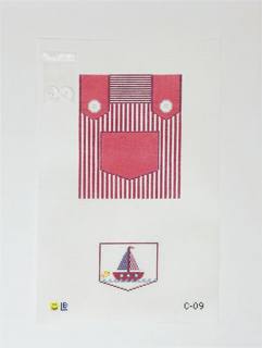 Tooth Fairy Pillow · Overalls - Red, Sailboat by Lauren Bloch Designs (thumbnail)