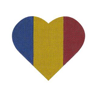 Romanian Flag Heart by Pepperberry Designs (thumbnail)