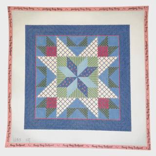 Patchwork Star Quilt by Susan Roberts Needlepoint (thumbnail)