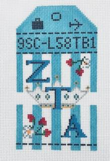 Zeta Sorority Travel Tag by Kangaroo Paw Designs (thumbnail)