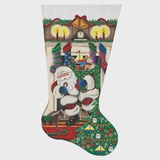 Out of the Fireplace Boys Toys Stocking on 18 TTR by Rebecca Wood Designs (thumbnail)