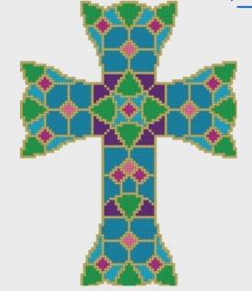 Jeweled Cross by Liz Goodrick-Dillon (Tapestry Tent, via Susan Roberts) (thumbnail)
