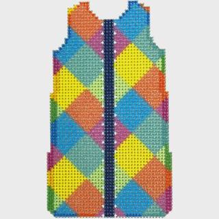 Multi Harlequin Mini Shift by Two Sisters Needlepoint (thumbnail)