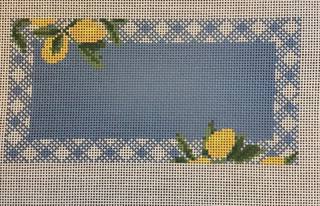 Lemons on Blue - Insert by melissa loves needlepoint (thumbnail)