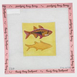 Orange Fish Coaster by Colors of Praise Art Studio (thumbnail)