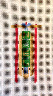Sled With Noel by Anne Fisher Needlepoint (thumbnail)
