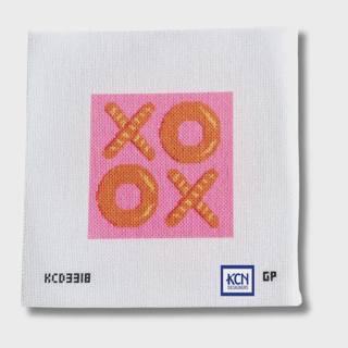 XO Baguette Square Needlepoint Canvas by KCN Designers (thumbnail)