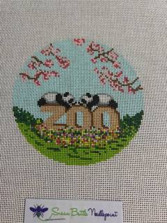 Pandas at the Zoo by Susan Battle Needlepoint (thumbnail)