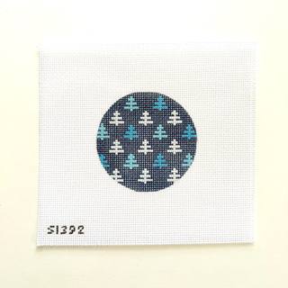 Blue and White Trees Canvas by KCN Designers (thumbnail)