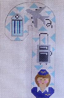 Flight Attendant Candy Cane by Danji Designs (thumbnail)