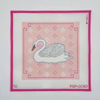 Swan Pillow Canvas by Penny and Penny (thumbnail)