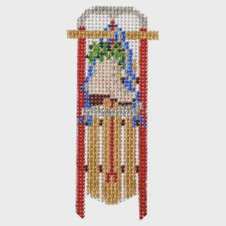 Sled with Skate by Anne Fisher Needlepoint (thumbnail)