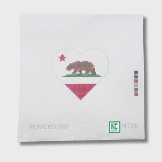 California Flag Heart Canvas by Pepperberry Designs (thumbnail)