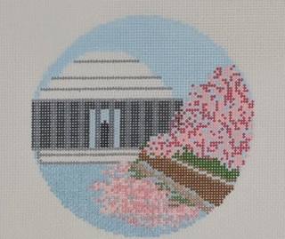 M-Jefferson Memorial by Susan Battle Needlepoint (thumbnail)