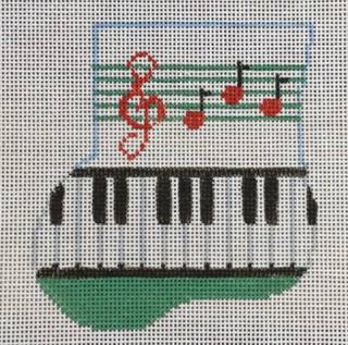 Piano Christmas Sock by Kathy Schenkel (thumbnail)