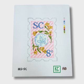 South Carolina Stamp Canvas by Initial K Studio (thumbnail)
