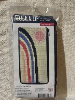 Rainbow Stitch and Zip Eyeglass Case by Alice Peterson (thumbnail)