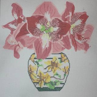 Amaryllis in a Japanese Vase by Jean Smith Designs (thumbnail)
