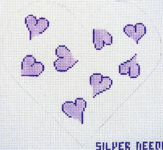 Lavender Heart Pillow Canvas by Colonial Needle Company (thumbnail)