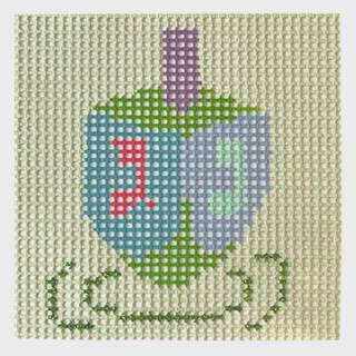 Stitchin' Littles Kit - All or Nun Dreidel by Purple Palm Designs (thumbnail)