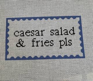 Caesar Salad and Fries by Ivy Thread Needlepoint (thumbnail)