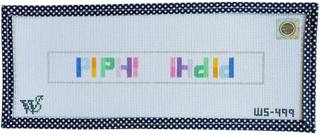 Pi Beta Phi Brights Key Fob Canvas by Wipstitch Needleworks (thumbnail)