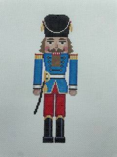Nutcracker, Blue Guard w/ Sword by Liz Goodrick-Dillon (Tapestry Tent, via Susan Roberts) (thumbnail)