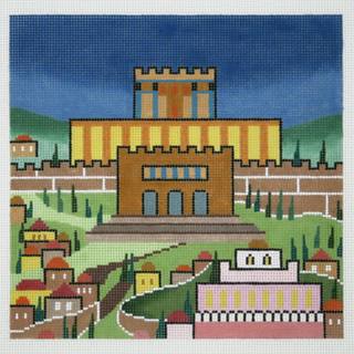 Temple Tefillin Bag by Gone Stitching (thumbnail)