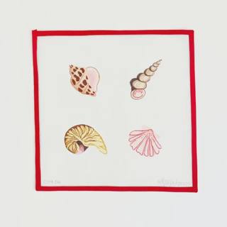 Coasters - Shells, Multi Natural (Set of 4) by Kate Dickerson Needlepoint Collections (thumbnail)