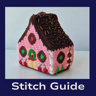Stitch Guide - Chocolate Sprinkles and Cherries, 3D Gingerbread House - 18 mesh by Susan Roberts Needlepoint (thumbnail)