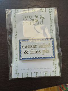 Caesar Salad & Fries Needleminder by Ivy Thread Needlepoint (thumbnail)
