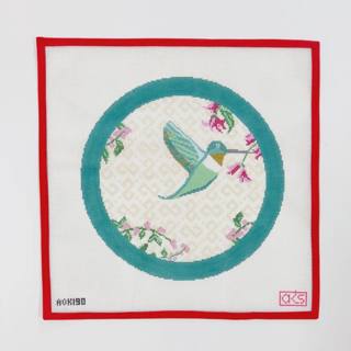Round Hummingbird Pillow by Ann Kaye Studio (thumbnail)