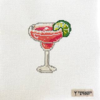 Pink Margarita Canvas by Threaded and Tipsy Designs (thumbnail)