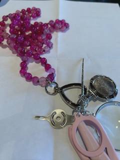 Up Up Chatelaine - Peonies Pink Gemstones by Victoria Whitson (thumbnail)