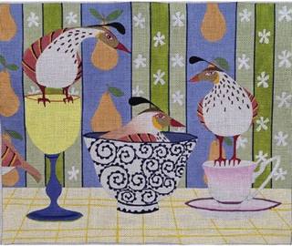 Zecca ZE878 Partridge and Pear Wallpaper by Zecca (thumbnail)