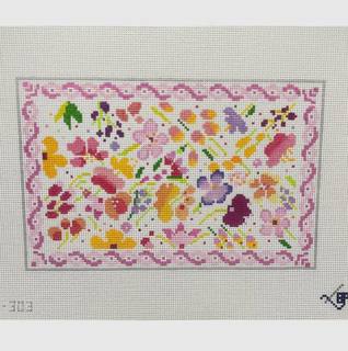 Peppy Floral Clutch 6.5 x 10” by Blueberry Point Canvas (thumbnail)