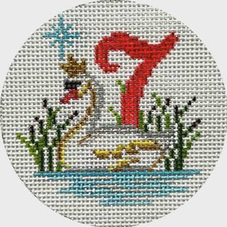 X546 Seven Swans Swimming by Alice Peterson (thumbnail)