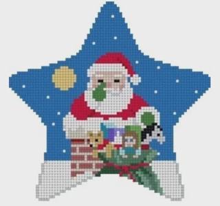 Star/Santa/Chimney/Nose by Susan Roberts Needlepoint (thumbnail)
