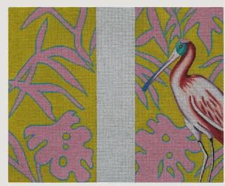 Ey256 Double sided flamingo and Palm by Colors of Praise Art Studio (thumbnail)