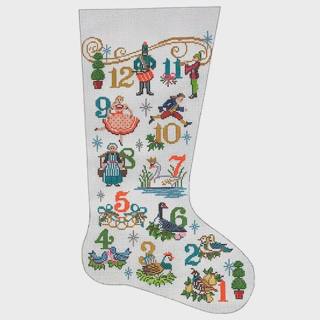 Twelve Days of Christmas Stocking by Alice Peterson (thumbnail)