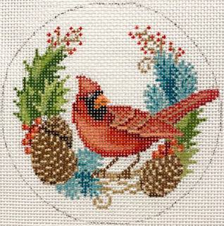 Cardinal & Pinecones by Alice Peterson (thumbnail)