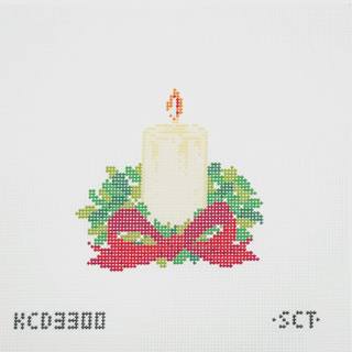 Red Ribbon Bobeche Needlepoint Canvas by KCN Designers (thumbnail)