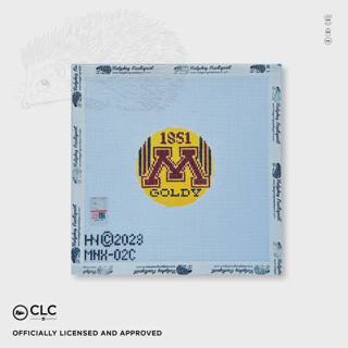 University of Minnesota 3" Round by Hedgehog Needlepoint (thumbnail)