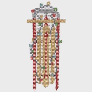 Sled with Lights by Anne Fisher Needlepoint (thumbnail)