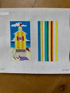 Beach Hut Eyeglass Case by Colors of Praise Art Studio (thumbnail)