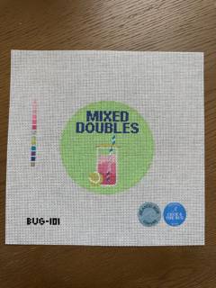 Mixed Doubles - Tennis Sport Coaster by Atlantic Blue Canvas (thumbnail)