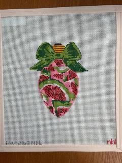 Bow Bulb - Watermelon by Blue Waters Needlepoint (thumbnail)