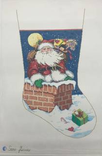 Sandra Gilmore Snow Flurries Stocking by Fleur de Paris (thumbnail)