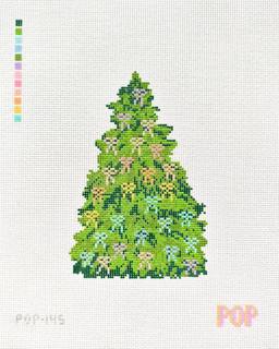 Rainbow Bow Christmas Tree by POP! Needle Arts (thumbnail)