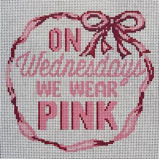 On Wednesdays We Wear Pink Canvas by The Gingham Stitchery (thumbnail)
